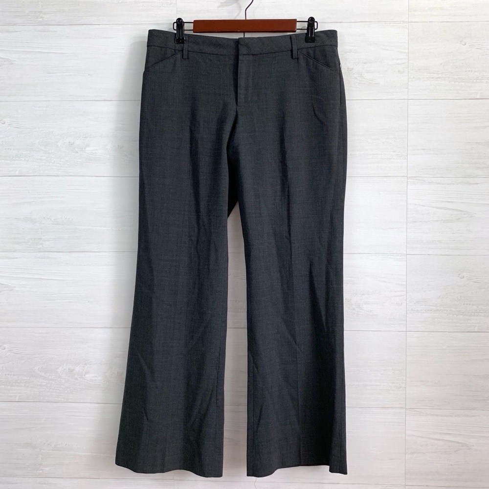 Gap Perfect Trouser Charcoal Gray Flat Front Pant - Picture 1 of 5